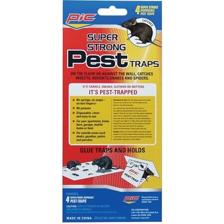 Pic Glue Pest Trap for Spiders and Snakes, Pack/4 GPT-4